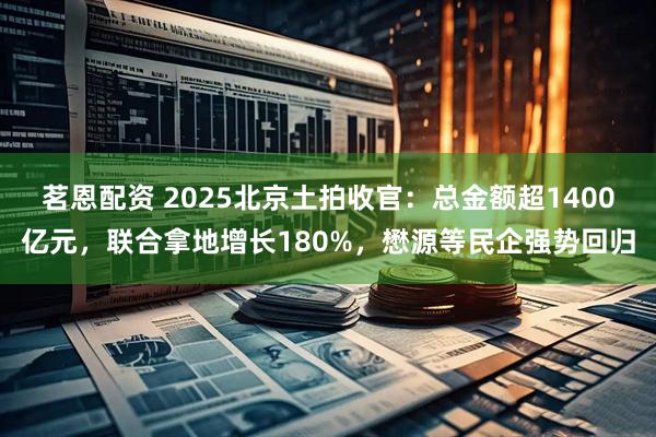 茗恩配资 2025北京土拍收官：总金额超1400亿元，联合拿地增长180%，懋源等民企强势回归